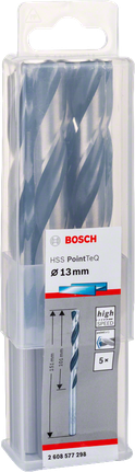 ชุดดอกสว่าน Bosch HSS PointTeQ 13.0 มม.